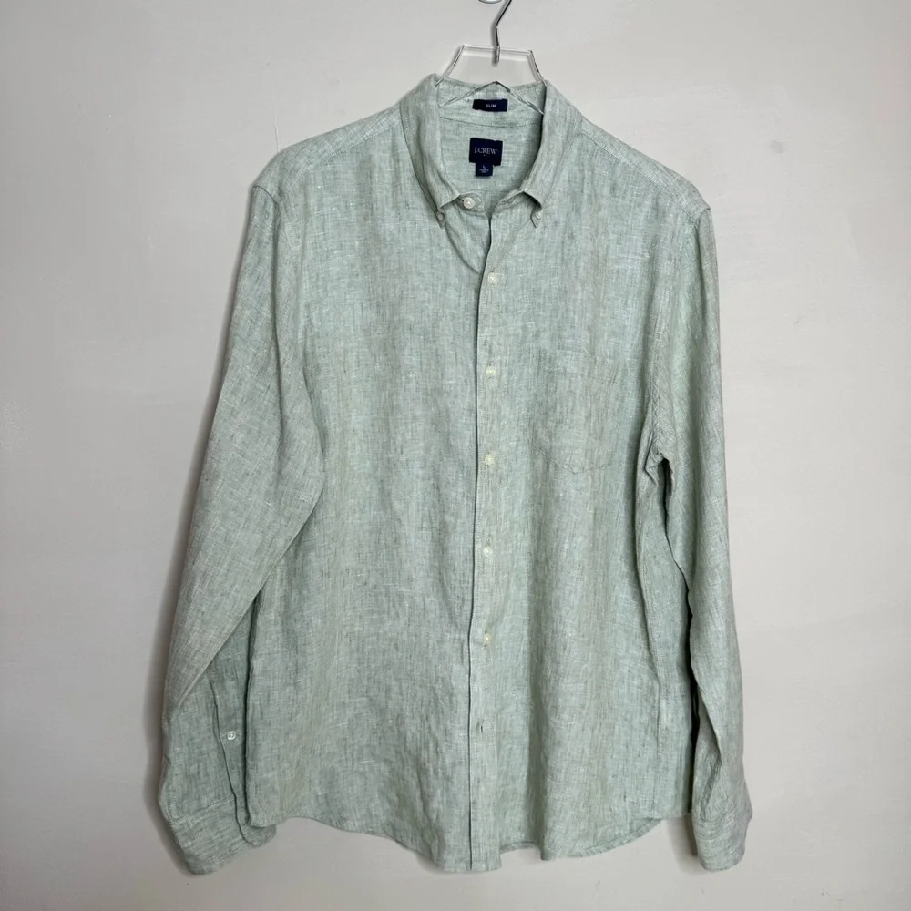 J CREW FACTORY SLIM BUTTON DOWN COLLAR LONG SLEEVE SHIRT